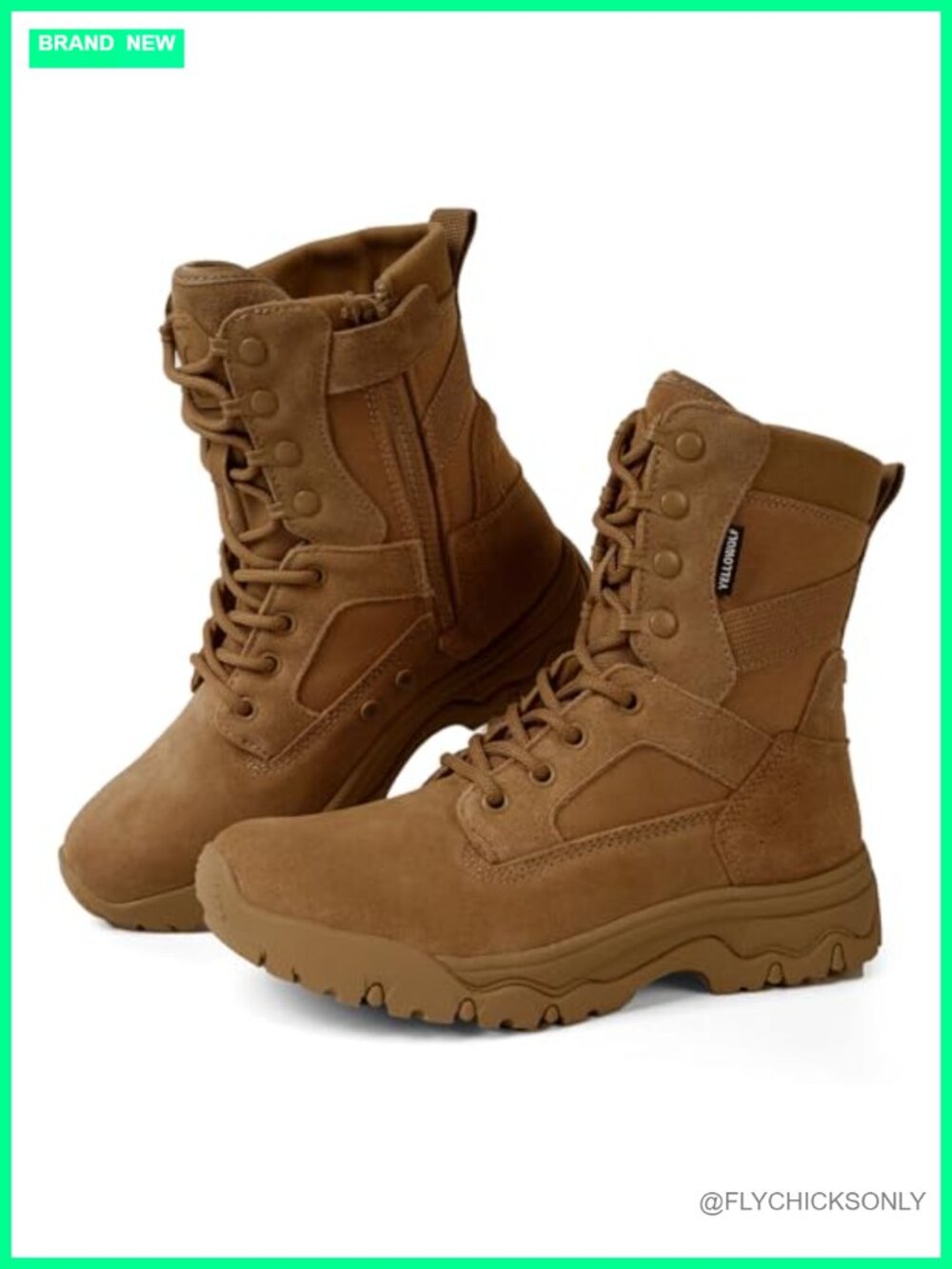 Women's Tactical Combat Boots 8" Side Zip Motorcycle Work Water Resistant